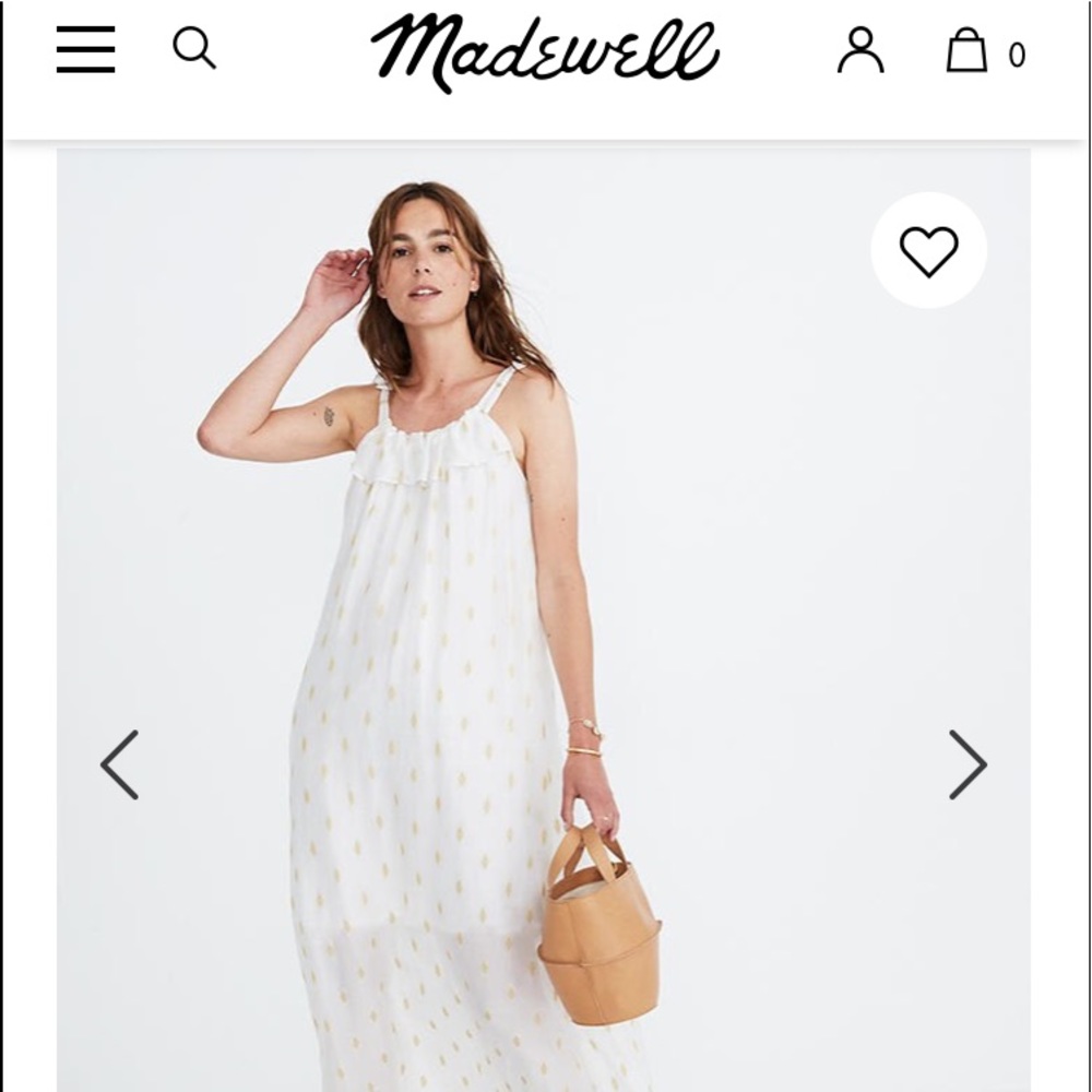 CECILIE Of Copenhagen sz XS gorgeous NWT white flowy maxi dress tie straps
